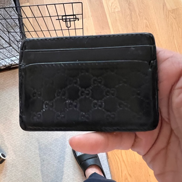 Gucci Black Leather Card Holder - Picture 1 of 4